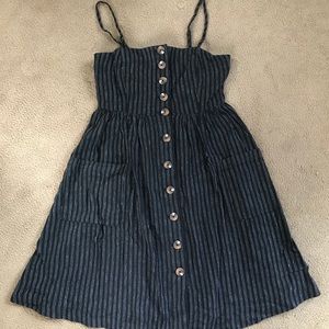 NWT! FOREVER 21 Linen Striped Dress